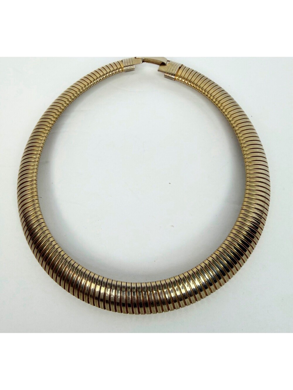 Vintage Gold Tone Tubogas Collar Choker Necklace